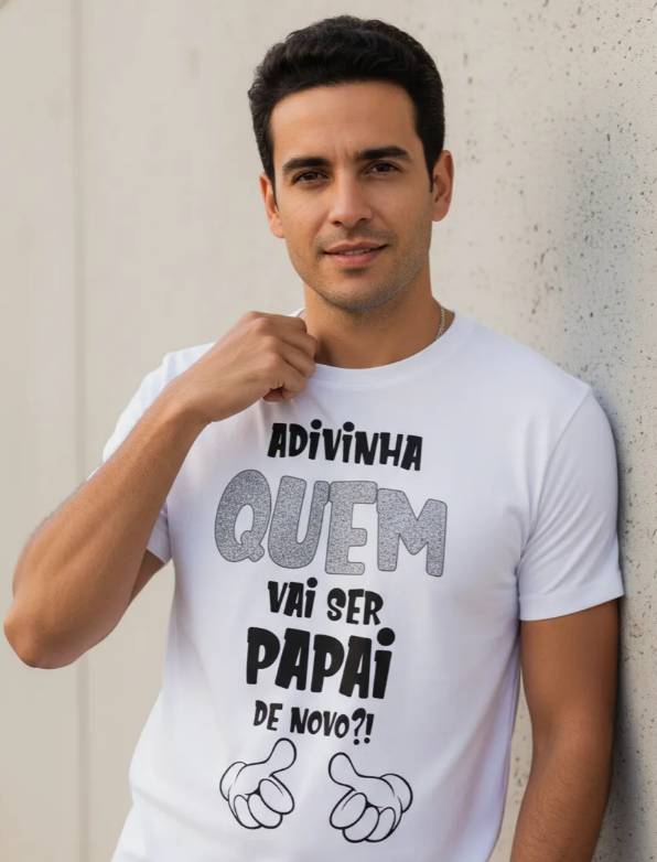 Camiseta personalizada com frase